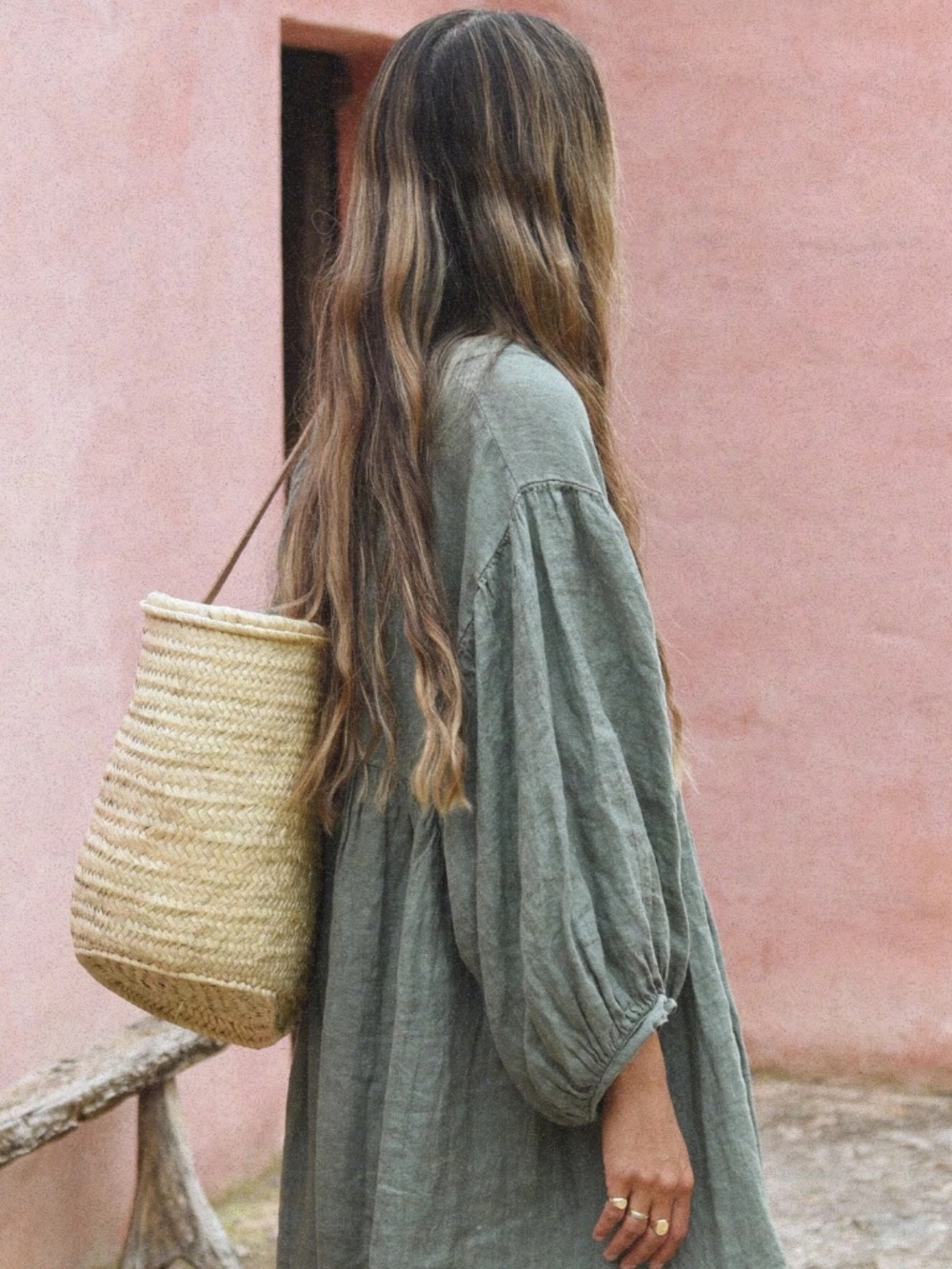 Beachwood Bonita Linen Dress in Fern - Picture 7 of 7